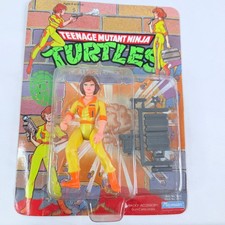 Vintage 1990 TMNT April O'Neil Action Figure Playmates 5005 New on Card picture