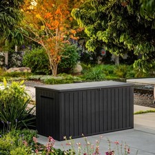 Keter 170 Gal. Resin Deck Box Large Indoor/Outdoor Storage, Graphite picture