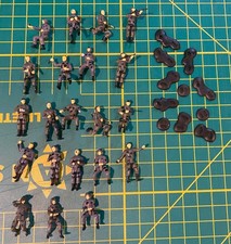 Galoob Micro Machines Military Figures Lot Vintage Gray Camo Soldiers Stands picture