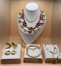 Lot of Vintage High End / Designer Signed Costume Jewelry C hannel necklace picture