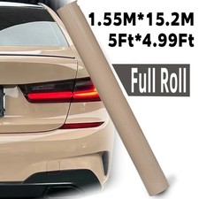 5FTx50FT PET Crystal Beige Latte Vinyl Wrap US Stock Gloss Automotive Wrap picture