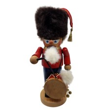 Steinbach German Nutcracker Chubby Drummer With Fur Hat & Drum 11