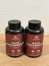 (2x) Ancient Nutrition MALE PERFORMANCE Grass-Fed Supplements 180ct EXP 02/2028 picture