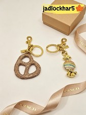 Coach Rhinestone Pretzel & Rainbow Crystal Candy Keychains Set  picture