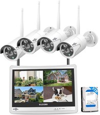Hiseeu [16CH Expandable] Home Security System, 24/7 Recording 5MP White-3 picture
