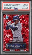 2024 Bowman Sapphire Edition -  George Lombard Jr /5 Red PSA 10 picture