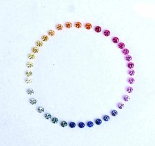 3.00 mm Natural Rainbow Sapphire Round Shape 36 pcs Stunning Loose Gemstone picture