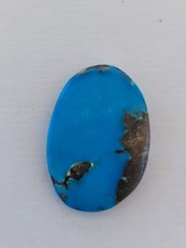 Beautiful Bisbee Turquoise Cabochon UnBacked,  25 Ct. Free form oval picture