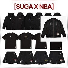 BTS [ SUGA X NBA ] Official Goods MD GLITCH SHORTS HOODIE T-SHIRT BOMBER JACKET picture