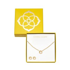 Kendra Scott Leisel Mother of Pearl Stud Earrings Set and Pendant Necklace picture