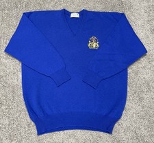 Vintage Glenmuir Golf Sweater Chevin Golf Clue Men's XL Blue Lambswool Knit picture