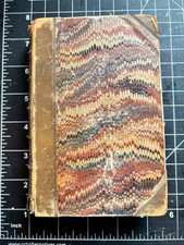 Antique Book 1838 History Bastile Davenport Thomas Tegg Marbled Board French picture