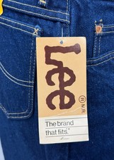 1980s Lee Riders Jeans 18P Deadstock NWT Made in USA ILGWU Union Vintage Blue picture