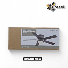 Hampton Bay Hugger 52 in. LED Indoor Black Ceiling Fan with Light Kit picture