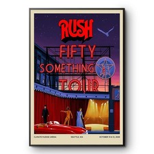 Rush Fifty Something Tour Poster Seattle WA Climate Pledge Arena Oct 2026 picture