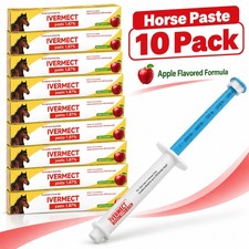 10 Pack New Paste Wormer Horse Dewormer Apple Flavor US  picture