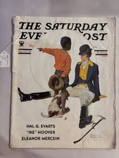 3 Vintage Saturday Evening Post Magazines Lot Norman Rockwell Covers 1934-1947 picture
