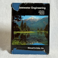 Vtg 1972 Wastewater Engineering Metcalf Eddy Hardcover Water Resources Book picture