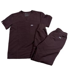 Figs Womens Scrubs Set Size XS Catarina Zamora Jogger Brown Espresso S8 picture