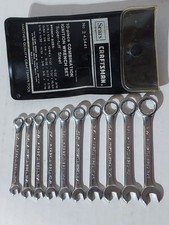Vintage CRAFTSMAN 9-43441 SAE 10 PC COMBINATION IGNITION WRENCH SET USA V series picture