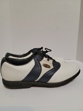 FootJoy AquaLites Black White Saddle Oxford  Men's Size 8.5 Golf  picture