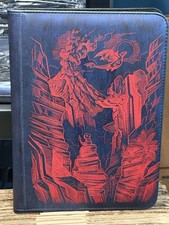 151 Charizard Charmander Blue Red Laser Engraved Zipper 9 Slot Binder Pokemon picture