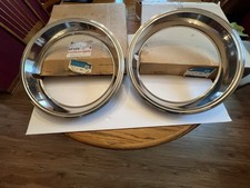 Nos gm Pair Of Rally Wheel Trim Rings 14 X 6 Camaro Chevelle Nova Pontiac 475019 picture