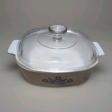 Vintage Corning Ware Blue Cornflower A-2-B 2 Qt. Casserole Dish + Lid picture