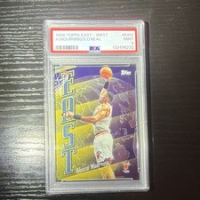 Topps 1998-99 East-West Insert #EW2 Alonzo Mourning Shaquille O'Neal PSA 9 picture