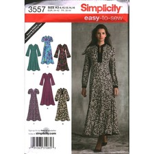 Simplicity 3557 Sewing Pattern Misses Petite Dress B C D Cup Size 8-16 Uncut picture