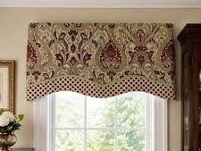 RLF Home Paisley Dream 3 Valances 50x16 Claret Chenille USA Grandmillennial picture