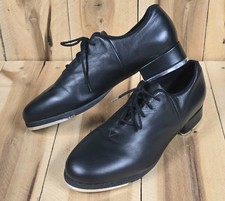 Bloch Mega Jazz Tap Dancing Black Leather Shoes Womens 12 M Worn Once picture