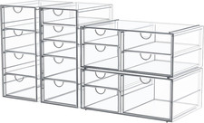 Caktraie Makeup Organizer Storage with 16 Drawers, 4 Pcs Desktop Office Supplies picture