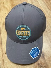 BRAND NEW COSTA DEL MAR PRADO PERFORMANCE MESH  ADJUSTABLE CAP HAT CHARCOAL GRAY picture