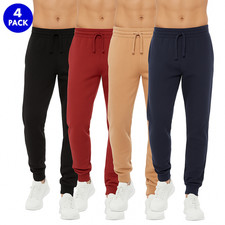 4 PACK: Men's French Terry Slim Fit Casual Jogger Sweatpants With Sizes S-XXL picture