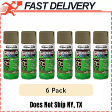 (6 Pack) Rust-Oleum Camouflage 2X Ultra Cover Flat Army Green Spray Paint 12 oz picture