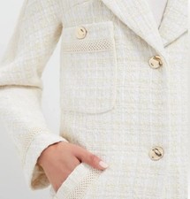 NWOT Tuckernuck Renata Jacket. Ivory w/ Gold Buttons Small. Retail $298 picture