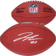 Jahmyr Gibbs Detroit Lions Signed Duke Full Color Football with #0 Signature picture