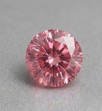 Huge 10 CT  Pink Color Round Cut VVS1 Diamond Premium Quality 14.50 MM Gemstone picture