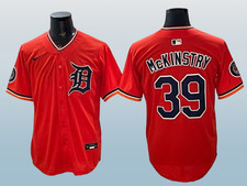 Men's Detroit Tigers #39 Zach McKinstry Orange Cool Base Stitched picture
