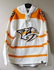 New NHL Nashville Predators Lacer jersey style midweight cotton hoodie men XXL picture