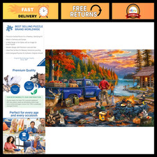 Large Format 300 Piece Puzzle - Sunset Lake Scene for Adults, Relaxing Fun Activ picture