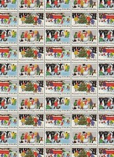 Season's Greetings Mint Sheet of 50 Stamps, Scott #2027-30, MNH,  picture
