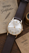 Vintage 1961 Seiko Goldfeather 25 Jewels 14K GF J14060 Manual Ultra Thin Dress picture