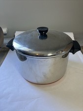 Revere Ware 6 qt Copper Bottom Stock Pot Stainless Steel With Lid picture