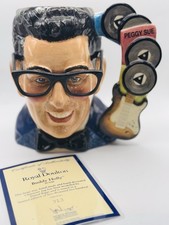 Royal Doulton Buddy Holly D7100 Character Jug Limited Ed 313/2500 w/ COA Mint picture