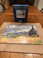 Liberty Puzzles Wooden Jigsaw Art Wheat Field With Cypresses ,500-749 pcs picture