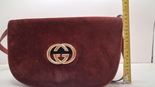 Vintage Burgundy suede Gucci Interlocking G Blondie shoulder bag picture