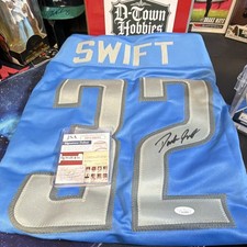 D'Andre Swift Signed Detroit Lions #32 Blue Jersey JSA SD130694 picture