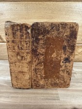 1810 HOLY BIBLE rare MASSACHUSETTS BIBLE SOCIETY greenough stebbins LEATHER old picture